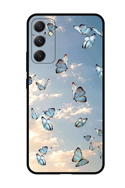 Theodor جراب واقٍ مضاد للخدش والصدمات لهاتف Samsung Galaxy M54 فراشة في السماء