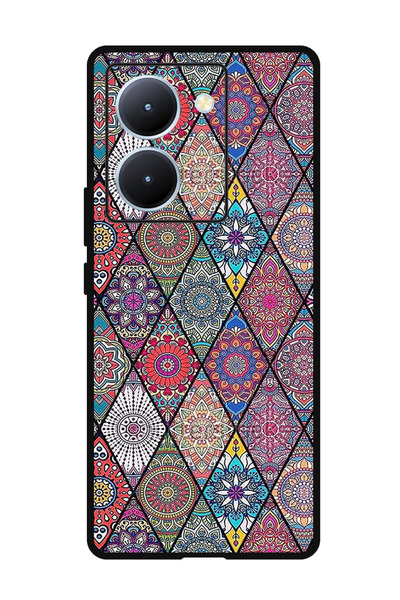 Theodor جراب واقٍ مضاد للخدش والصدمات لهاتف ViVo Y78 بتصميم فن ماندالا صيني