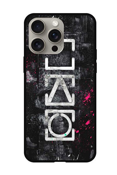 Theodor غطاء حماية مضاد للخدش والصدمات لهاتف iPhone 15 Pro برسومات رموز الحبار