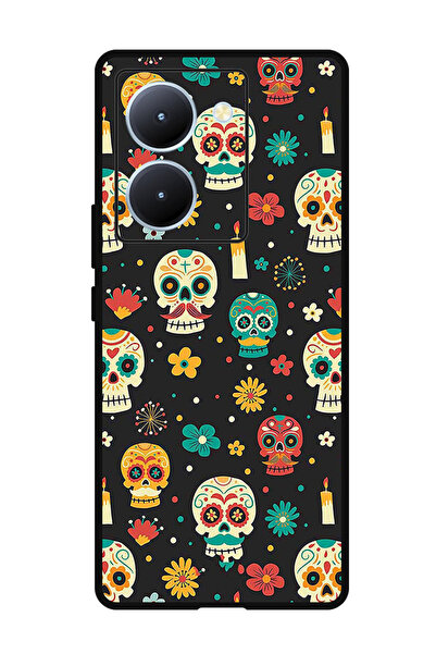 Theodor غطاء حماية مضاد للخدش والصدمات لهاتف ViVo Y78 بنقشة هيكل عظمي صيني