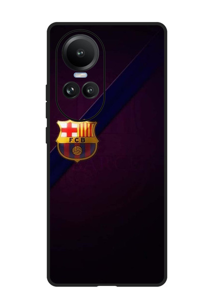 Theodor جراب واقٍ مضاد للخدش والصدمات لهاتف Oppo Reno 10/10 Pro بشعار برشلونة...
