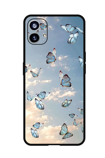 Theodor جراب واقٍ مضاد للخدش والصدمات لهاتف Nothing Phone 1 فراشة في السماء