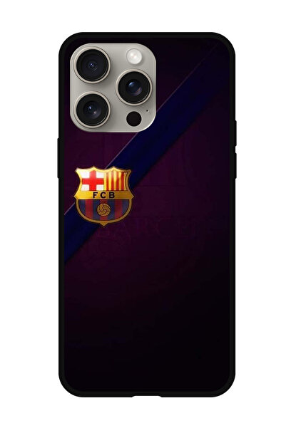 Theodor جراب واقٍ مضاد للخدش والصدمات لهاتف iPhone 15 Pro Max بشعار برشلونة ا...