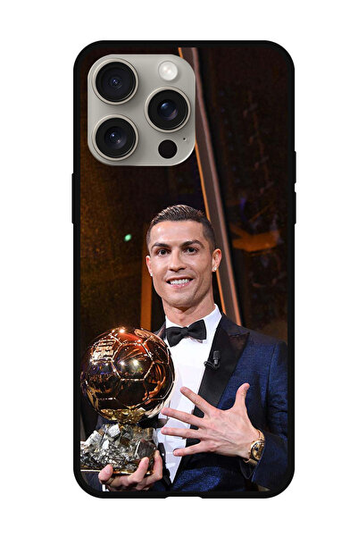 Theodor غطاء حماية مضاد للخدش والصدمات لهاتف iPhone 15 Pro Max رونالدو تروفي