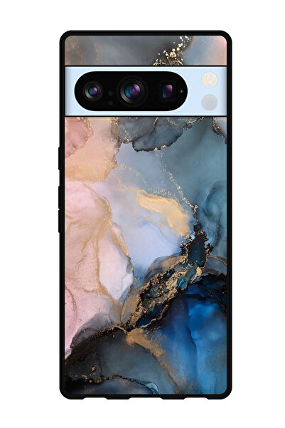 Theodor جراب واقٍ مضاد للخدش والصدمات لهاتف Google Pixel 8 Pro بلون رخامي ملو...