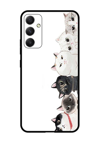 Theodor جراب واقٍ مضاد للخدش والصدمات لهاتف Samsung Galaxy F54، قطط لطيفة