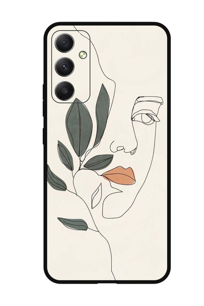 Theodor جراب واقٍ مضاد للخدش والصدمات لهاتف سامسونج جالاكسي F54، تصميم فتاة فنية