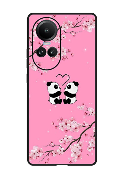 Theodor جراب واقٍ مضاد للخدش والصدمات لهاتف Oppo Reno 10/10 Pro، تصميم باندا ...