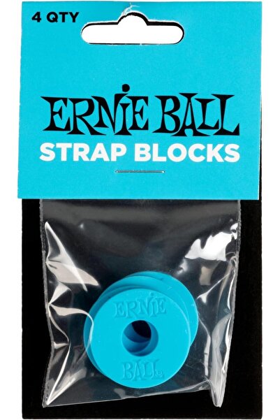 Ernie Ball P05619 Set de 4 curele tip Block - Albastru
