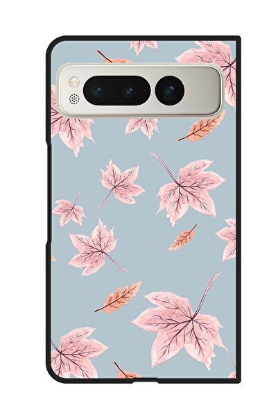 Theodor غطاء حماية مضاد للخدش والصدمات لهاتف Google Pixel Fold بنقشة أوراق الخريف