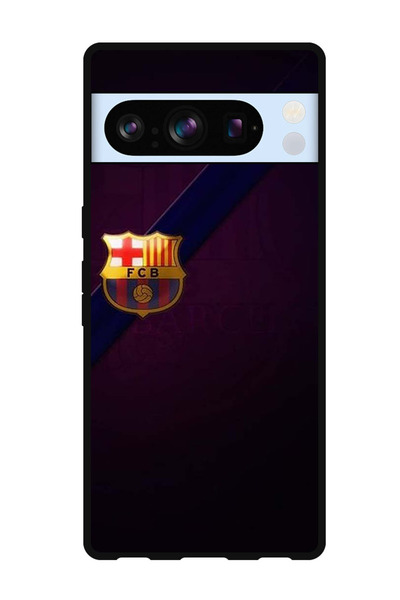 Theodor جراب واقٍ مضاد للخدش والصدمات لهاتف Google Pixel 8 Pro بشعار برشلونة ...