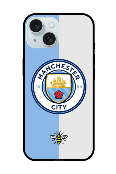 Theodor جراب واقٍ مضاد للخدش والصدمات لهاتف iPhone 15 Plus مانشستر سيتي