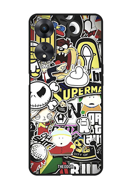 Theodor جراب واقٍ مضاد للخدش والصدمات لهاتف Oppo A98 بتصميم كرتوني