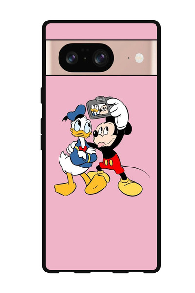 Theodor جراب واقٍ مضاد للخدش والصدمات لهاتف Google Pixel 8 ميكي دونالد سيلفي