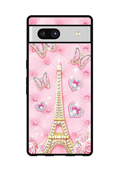 Theodor جراب واقٍ مضاد للخدش والصدمات لهاتف Google Pixel 7a برج إيفل (2)