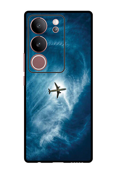 Theodor غطاء حماية مضاد للخدش والصدمات لهاتف Vivo V29 - V29 Pro، طائرة في السماء