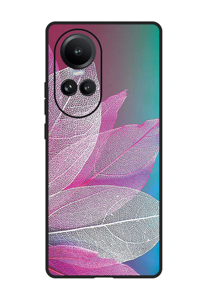 Theodor جراب واقٍ مضاد للخدش والصدمات لهاتف Oppo Reno 10/10 Pro، لون أوراق الشجر الملونة