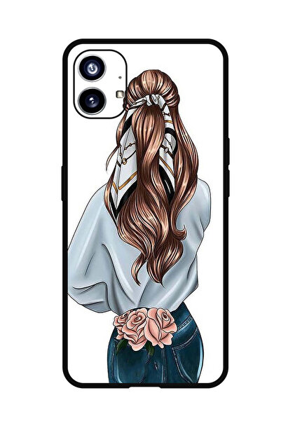 Theodor جراب واقٍ مضاد للخدش والصدمات لهاتف Nothing Phone 1 Pink Rose Girl