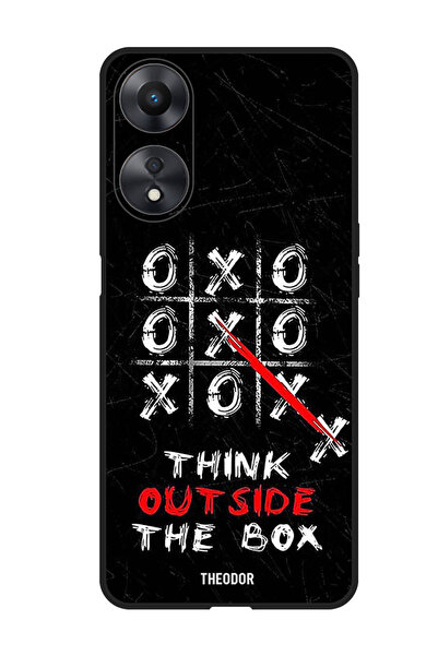 Theodor جراب واقٍ مضاد للخدش والصدمات لهاتف Oppo A98 فكر خارج الصندوق