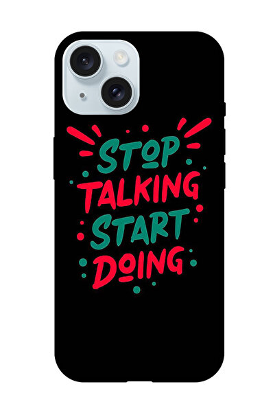 Theodor جراب واقٍ مضاد للخدش والصدمات لهاتف iPhone 15 Plus، توقف عن الكلام