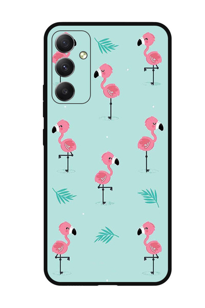 Theodor جراب واقٍ مضاد للخدش والصدمات لهاتف Samsung Galaxy A24 4G بنمط فلامنغو