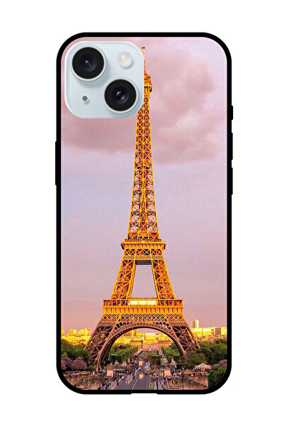 Theodor غطاء حماية مضاد للخدش والصدمات لهاتف iPhone 15 Plus بتصميم برج إيفل