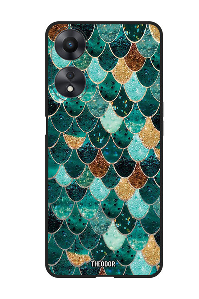 Theodor جراب واقٍ مضاد للخدش والصدمات لهاتف Oppo A98 بنمط خياشيم السمك