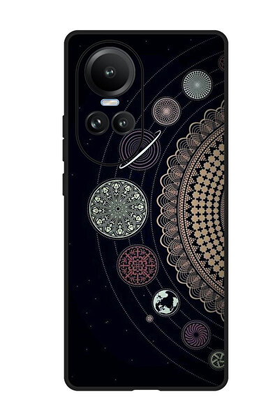 Theodor جراب واقٍ مضاد للخدش والصدمات لهاتف Oppo Reno 10/10 Pro بتصميم فن الماندالا (2)