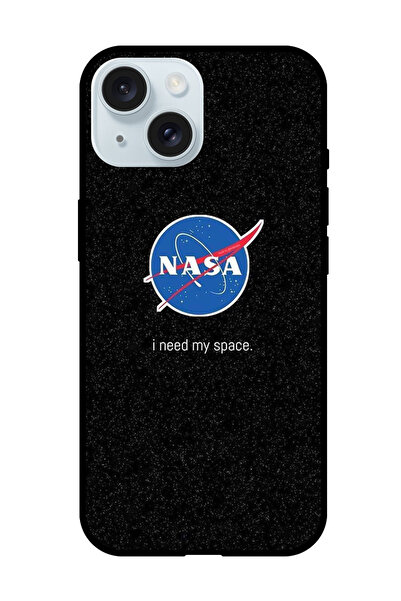 Theodor جراب واقٍ مضاد للخدش والصدمات لهاتف iPhone 15 من ناسا أحتاج إلى مساحتي