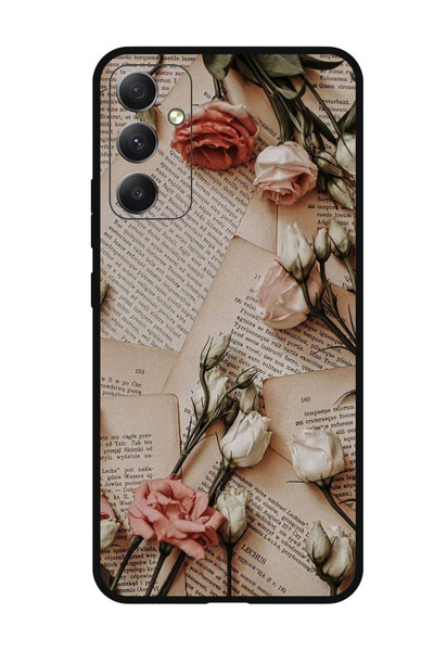 Theodor جراب واقٍ مضاد للخدش والصدمات لهاتف Samsung Galaxy M54، كتب وزهور