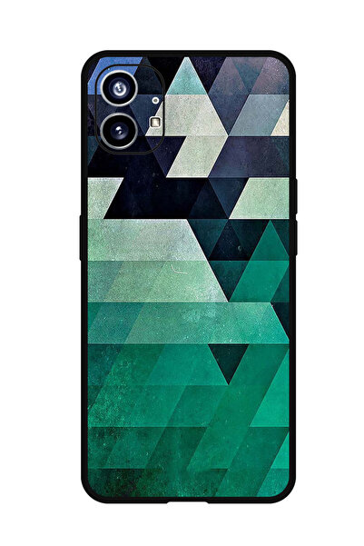 Theodor جراب واقٍ مضاد للخدش والصدمات لهاتف Nothing Phone 1 بنمط مثلث ألوان بحرية