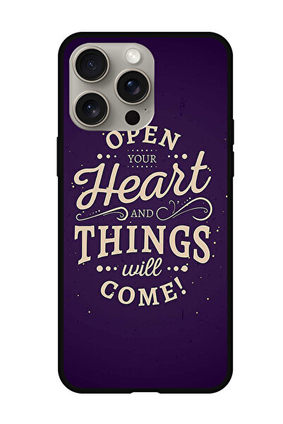 Theodor جراب واقٍ مضاد للخدش والصدمات لهاتف iPhone 15 Pro Max افتح قلبك