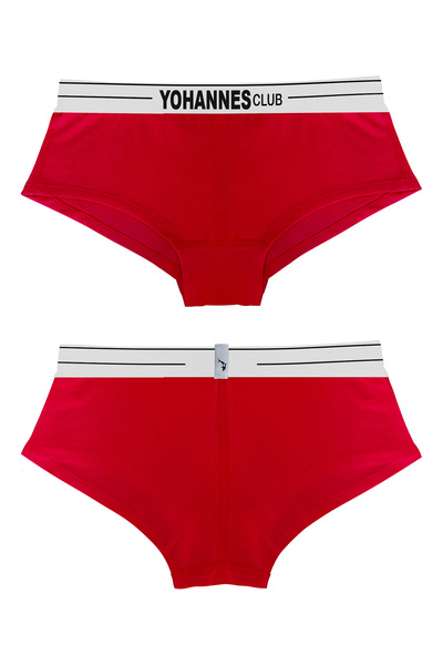 Yohannes Club Red Women's Underwear Set - Triangle Bra and Boyshort