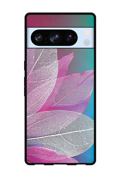 Theodor جراب واقٍ مضاد للخدش والصدمات لهاتف Google Pixel 8 Pro، لون أوراق الشجر الملونة
