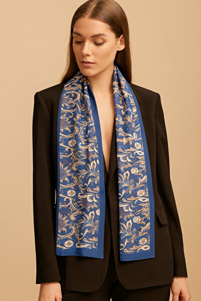 tuaipek Pers Bahçesi Desen Kadın Saten Fular 30x165cm