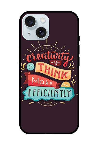 Theodor جراب واقٍ مضاد للخدش والصدمات لهاتف iPhone 15 الإبداع هو التفكير