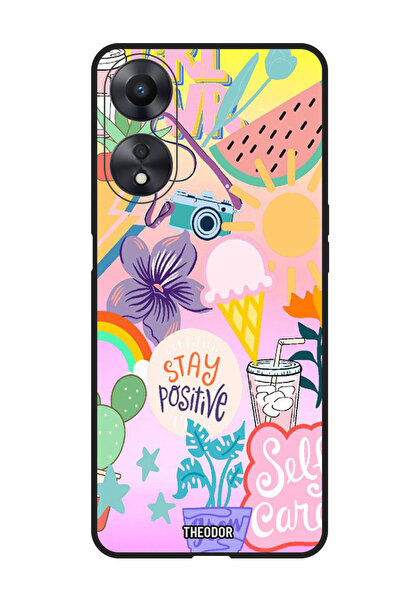 Theodor جراب واقٍ مضاد للخدش والصدمات لهاتف Oppo A98، حافظ على إيجابيتك