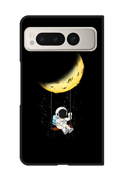 Theodor جراب واقٍ مضاد للخدش والصدمات لهاتف Google Pixel Fold القابل للطي مع تعليق رائد فضاء