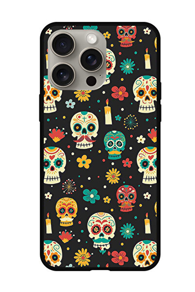 Theodor جراب واقٍ مضاد للخدش والصدمات لهاتف iPhone 15 Pro Max بأنماط هيكل عظمي