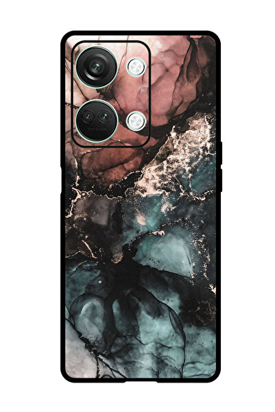 Theodor جراب واقٍ مضاد للخدش والصدمات لهاتف OnePlus Nord 3 بلون رخامي ملون