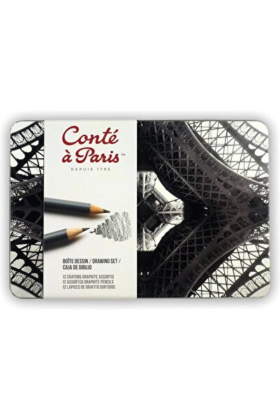 Conte a Paris Çizim Seti Metal Kutu (12xkalem)