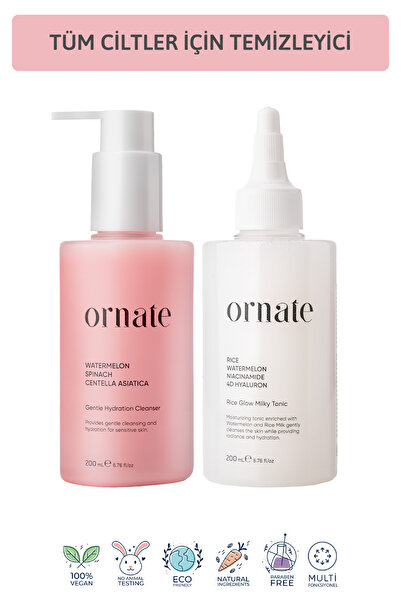 ORNATE Tüm Ciltler için Hyaluronik Asit Etkili Aydınlatıcı, Nemlendirici ve A...