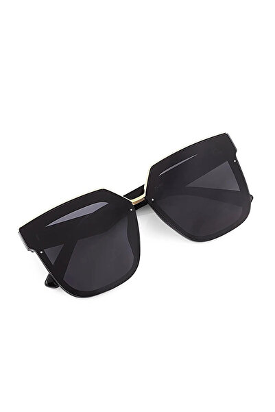 Chunky Frame Selin Unisex Black Square Sunglasses
