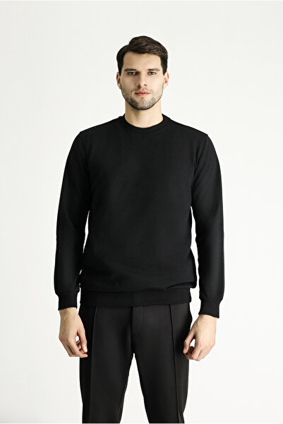 Kiğılı Bisiklet Yaka Pamuklu Sweatshirt