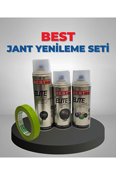 Best Jant Yenileme Sprey Seti Best Gümüş Gri Sprey + Best Astar + Best Vernik...