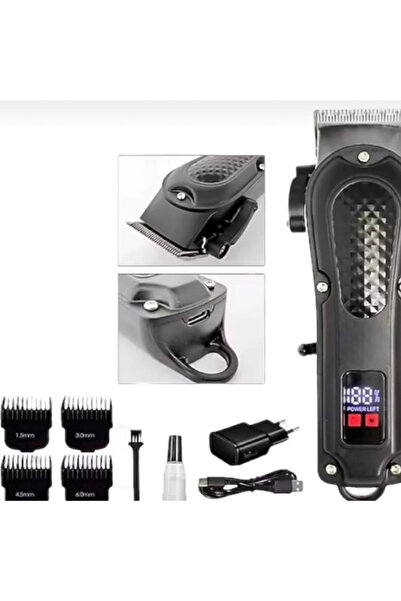 DİGİFULL Profesyonel Kullanıma Uygun Saç Sakal Tıraş Makinesi Berber Kuaför Tıraş Makinası