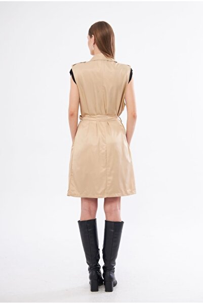 ekshe Kadın trençkot yelek orta boy