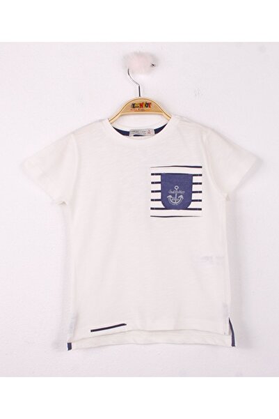 Toontoy Boy's Pocket Top Anchor Embroidered T-Shirt