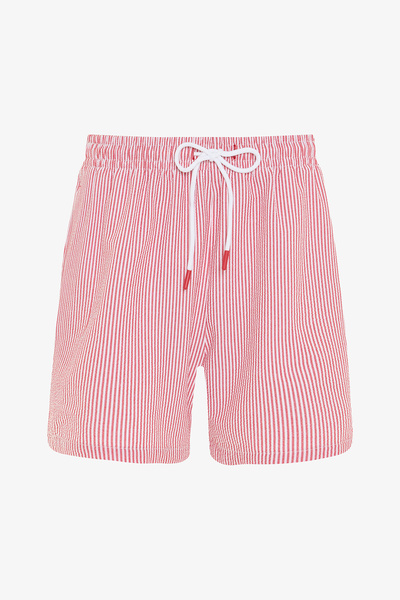 Penti Rot gestreifte bunte Herren-Shorts-Badehose