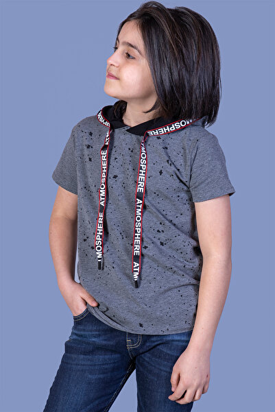 Toontoy Μπλουζάκι για αγόρι με κουκούλα ριγέ